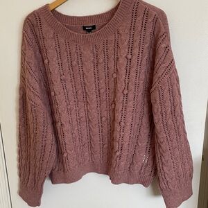 Size XXL Mexx Cable Knit Sweater - Dusty Rose NWOT